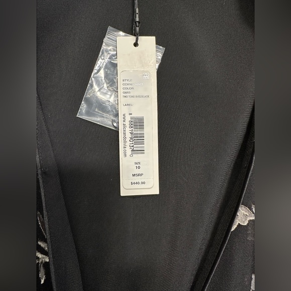 Brand new black and white alice + olivia dress with tags (size 10) - Picture 4 of 5